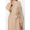 Moda Regular Casual Daily Lilyum Woven Crew Neck Long Sleeve A-Line Maxi Length Hijab Dress