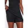 Fashion Casual Sportswear Diver Scuba Knitted Square Neck Strap Sleeve A-Line Mini Length Dress