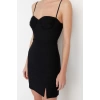 Fashion Regular Beach Casual Crinkle Woven V Neck Strappy Sleeve Basic Maxi Length Dress