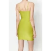 Moda Fit Mezuniyet Balo Nancy Örme Kare Yaka Askılı Kol Bodycone Mini Boy Elbise