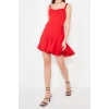 Fashion Regular Beach Daily Brode Woven Halter Neck Long Sleeve Shift Mini Length Dress