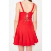 Fashion Regular Beach Daily Brode Woven Halter Neck Long Sleeve Shift Mini Length Dress
