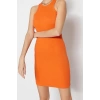 Fashion Slim Casual Daily Camisole Knitted Halter Neck Sleeveless Sleeve Bodycone Mini Length Dress
