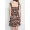 Fashion Regular Casual Daily Polyester Camisole Knitted Square Collar Sleeveless Sleeve A-Line Mini Length Dress