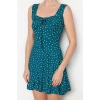Fashion Regular Casual Daily Polyester Camisole Knitted Square Collar Sleeveless Sleeve A-Line Mini Length Dress