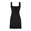Fashion Regular Casual Daily Polyester Camisole Knitted Square Collar Sleeveless Sleeve A-Line Mini Length Dress