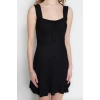 Fashion Regular Casual Daily Polyester Camisole Knitted Square Collar Sleeveless Sleeve A-Line Mini Length Dress