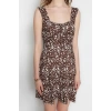 Fashion Regular Casual Daily Polyester Camisole Knitted Square Collar Sleeveless Sleeve A-Line Mini Length Dress