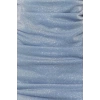 Fashion Fit Graduation Prom Glitter Knitted Square Neck Strap Sleeve Bodycone Mini Length Dress