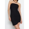 Fashion Fit Graduation Prom Finike Woven Strapless Sleeveless Sleeve Bodycone Mini Length Dress