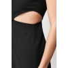 Moda Rahat Gündüz Gece Gabardin Dokuma Kare Yaka Askılı Kol A-Line Mini Boy Elbise