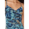 Fashion Slim Day Night Tulle Knitted V Neck Strappy Sleeve Bodycone Midi Length Dress