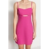 Moda Regular Day Night Linen Look Woven Heart Neck Strappy Sleeve Bodycone Mini Length Dress