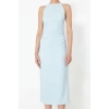 Fashion Regular Day Night Finike Woven Halter Neck Sleeveless Sleeve Bodycone Midi Length Dress