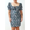 Fashion Comfortable Casual Daily Crepe Woven Heart Neck Short Sleeve Basic Midi Length Plus Size Dress