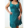 Fashion Fit Casual Daily Camisole Knitted Square Neck Strap Sleeve A-Line Mini Length Plus Size Dress