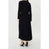 Fashion Casual Daily Aerobin Woven Crew Neck Three Quarter Sleeve A-Line Long Length Hijab Dress