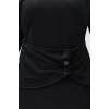 Fashion Comfortable Casual Daily 2 Yarn Knitted Boat Neck Long Sleeve Shift Long Length Hijab Dress