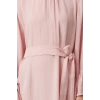Fashion Casual Daily Muslin Woven Crew Neck Long Sleeve Ruffle Skirt Maxi Length Hijab Dress