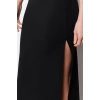 Fashion Fit Graduation Prom Nancy Knitted V Neck Strap Sleeve Wrap Midi Length Dress