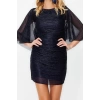 Fashion Regular Beach Casual Voile Knitted Shirt Collar Short Sleeve Basic Midi Length Dress