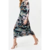 Fashion Fit Wedding Nikah Finike Woven Square Neck Strappy Sleeve Bodycone Mini Length Dress