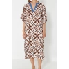 Fashion Fit Graduation Prom Finike Woven Crew Neck Sleeveless Sleeve Bodycone Midi Length Dress