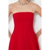 Fashion Fit Wedding Nikah Finike Woven Strapless Sleeveless Sleeve Skater Midi Length Dress