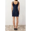 Fashion Fit Casual Daily Comfort Denim Crew Neck Sleeveless Sleeve Basic Midi Length Dress
