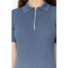 Fashion Regular Casual Daily Single Plate Knitwear Polo Collar Short Sleeve Shift Midi Length Dress