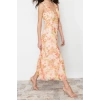 Fashion Regular Day Night Tulle Knitted V Neck Sleeveless Sleeve A-Line Maxi Length Dress
