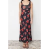 Fashion Slim Casual Daily Thick Sandy Knitted Square Neck Sleeveless Sleeve A-Line Maxi Length Dress