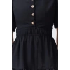 Fashion Regular Casual Daily Terrycotton Woven Square Neck Short Sleeve Skater Maxi Length Dress