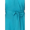 Moda Dokuma Rahat Kalıp Uzun V Yaka Standart Kol Crinkle Basic Düz Desen Kimono Kaftan