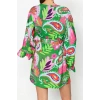 Moda Dokuma Rahat Kalıp Uzun V Yaka Standart Kol Crinkle Basic Düz Desen Kimono Kaftan