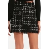 Moda Regular Formal Maxi Length Tweed Fabric Tassel Detailed Pencil Straight Cut Mini Length Woven Skirt