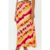 Fashion Regular Retro Pattern Casual Midi Length Viscose Fabric Midi Length Woven Skirt