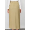 Fashion Regular Plain Pattern Daily Maxi Length Tied Viscose Woven Skirt