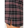 Fashion Plus Size Pleated Plaid Pattern Day Night Mini Length Plaid Patterned Tweed Skirt