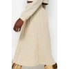 Fashion Regular Plain Pattern Day Night Midi Length Glittery Pleated Knitwear Skirt