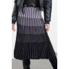 Fashion Regular Color Block Pattern Casual Midi Length Color Block Knit Skirt