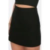 Fashion A-line Plain Pattern Casual Mini Length Basic High Waist A-line Mini Length Woven Skirt