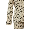 Tarz Rahat Büyük Beden Uzun Kollu Boru Paça Animal Desenli Örme Pijama Takımı