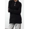 Stil Modern Kadın Midi Standart Kol Polo Yaka Tesettür Yumuşak Dokulu Triko Kazak