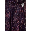 Fashion Style Regular Double Breasted Mini Length Floral Patterned Belted Lined Chiffon Woven Dress