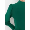 Fashion Style Regular Stand Collar Mini Length A Cut Skirt Gathered Woven Dress