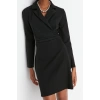 Fashion Style Regular Jacket Collar Mini Length Woven Dress