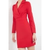 Fashion Style Regular Jacket Collar Mini Length Woven Dress