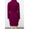 Fashion Style Regular Jacket Collar Mini Length Woven Dress