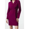 Fashion Style Regular Jacket Collar Mini Length Woven Dress